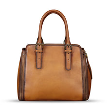 Load image into Gallery viewer, Genuine Leather Handbag for Women Hand Painted Leather Top Handle Purse Handmade Crossbody Satchel Tote Bag