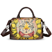 Load image into Gallery viewer, Genuine Leather Satchel for Women Hand Painted Handbag Top Handle Bags Handmade Purse Crossbody Tote Bag