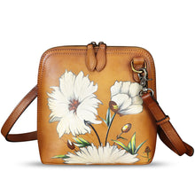 Load image into Gallery viewer, Genuine Leather Crossbody Bag for Women Hand Painted Leather Handmade Crossbody Satchel Purse Pouch