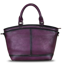 Load image into Gallery viewer, Genuine Leather Handbag Purse for Women Hand Painted Shoulder Handbag Handmade Purse Crossbody Work Tote Casual Bag