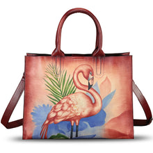Load image into Gallery viewer, Genuine Leather Handbag for Women Hand Painted Leather Top Handle Bag Handmade Crossbody Purse Work Tote