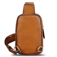 Load image into Gallery viewer, Genuine Leather Sling Bag for Women Small Crossbody Purse Handmade Daypack Retro Shoulder Backpack Vintage Chest Pack