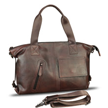 Load image into Gallery viewer, Genuine Leather Messenger Bag and Briefcase Purse for Men Leather Top Handle Handbags Satchel Shoulder Bag for Laptop Strap