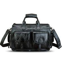 Load image into Gallery viewer, Genuine Leather Messenger Bag and Briefcase Purse for Men Real Leather Shoulder Bag Top Handle Satchel Purse for Laptop Strap