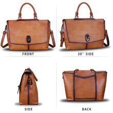 Load image into Gallery viewer, Genuine Leather Satchel Purses Handbags for Women Large Capacity Shoulder Bags Lady Work Top Handle Crossbody Bag