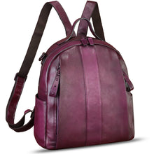 Load image into Gallery viewer, Genuine Leather Backpack Purse for Women Vintage Casual Daypack Back Bag Handmade Knapsack Western Rivets Rucksack