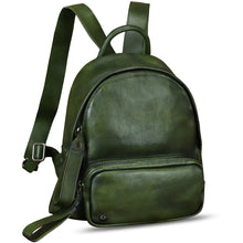 Load image into Gallery viewer, Genuine Leather Backpack for Women Vintage Soft Real Leather Knapsack Purse Fashion Satchel Rucksack Daypack Bag