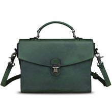Load image into Gallery viewer, Genuine Leather Satchel Purse for Women Vintage Handmade Top Handle Handbag Retro Designer Crossbody Bags