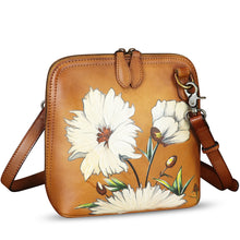 Load image into Gallery viewer, Genuine Leather Crossbody Bag for Women Hand Painted Leather Handmade Crossbody Satchel Purse Pouch