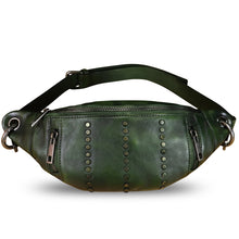 Load image into Gallery viewer, Genuine Leather Fanny Pack for Women Vintage Real Leather Waist Bag Fashion Hip Bag Sling Bag Crossbody Bag Purse