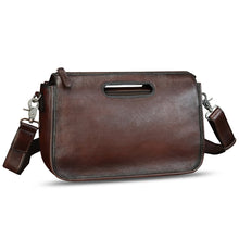Load image into Gallery viewer, Genuine Leather Purses and Messenger Bag for Men Vintage Leather Briefcase Handbags Satchel Bags Shoulder Bag with Strap