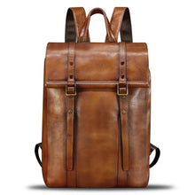 Load image into Gallery viewer, Genuine Leather Backpack for Men Vintage Handmade Leather Rucksack Knapsack Purse Daypack for Travel Laptop Notebook