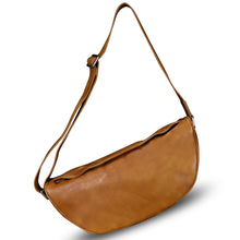 Load image into Gallery viewer, Genuine Leather Sling Bag Crossbody Casual Daypack Vintage Handmade Hiking Chest Shoulder Backpack Motorcycle Bag