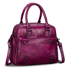 Load image into Gallery viewer, Genuine Leather Satchels for Women Top Handle Bags Handmade Vintage Crossbody Bag Purses Shoulder Bag