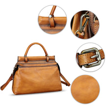 Load image into Gallery viewer, Genuine Leather Handbag for Women Retro Leather Crossbody Bag Pouch Vintage Handbag Purse Ladies Satchel