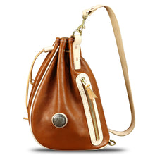 Load image into Gallery viewer, Genuine Leather Sling Bag Retro Crossbody Sling Backpack Handmade Chest Shoulder Daypack Cycling Bag Purse Fanny Pack