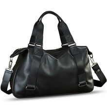 Load image into Gallery viewer, Genuine Leather Duffel Bags for Men and Women Purses Carry On Handbags Shoulder Bag for Traveling Sports