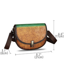 Load image into Gallery viewer, Genuine Leather Crossbody Bag for Women Retro Leather Pouch Vintage Handbag Purse Ladies Satchel