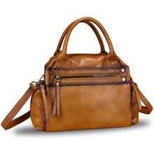 Load image into Gallery viewer, Genuine Leather Handbag for Women Satchel Top Handle Bags Handmade Vintage Crossbody Handbags Retro Purses