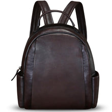 Load image into Gallery viewer, IVTG Genuine Leather Backpack for Women Knapsack Vintage Fashion Bookbag Handmade Casual Satchel Daypacks Purse