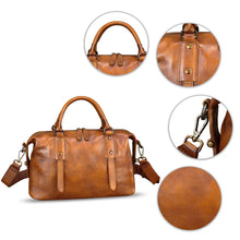 Load image into Gallery viewer, Genuine Leather Handbag for Women Top Handle Satchel Handmade Vintage Crossbody Handbags Retro Leather Purse