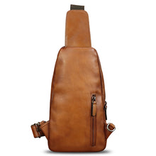 Load image into Gallery viewer, Genuine Leather Sling Bag Vintage Crossbody Shoulder Bag Handmade Casual Backpack Fanny Purse Chest Bag