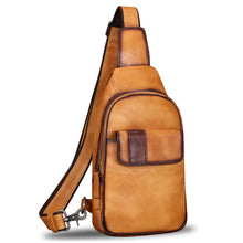 Load image into Gallery viewer, Genuine Leather Sling Bag - Vintage Sling Backpack for Men & Women - Fashion Shoulder & Crossbody Bag