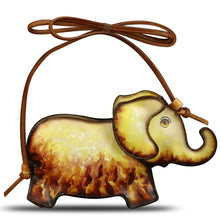 Load image into Gallery viewer, Genuine Leather Small Bag for Women Cell Phone Bag Pouch Handmade Cute Elephant Shape Fashion Shoulder Crossbody Bag