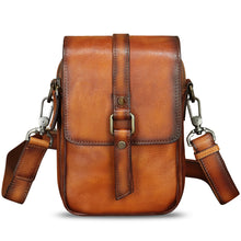 Load image into Gallery viewer, Genuine Leather Phone Purse for Women Vintage Leather Cell Phone Pouch Mini Small Shoulder Bag Crossbody Bag with Strap