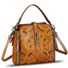 Load image into Gallery viewer, Genuine Leather Purses and Handbags for Women Retro Embossed Crossbody Shoulder Bag Satchel Pouch