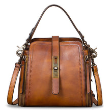 Load image into Gallery viewer, Genuine Leather Handbag for Women Vintage Handmade Satchel Crossbody Purse with Removable Top-Handle Strap