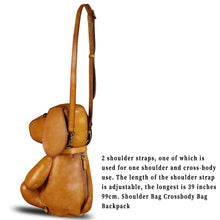 Load image into Gallery viewer, Genuine Leather Purse and Backpack Women Dog Shape Shoulder Bag Crossbody Bag
