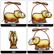 Load image into Gallery viewer, Genuine Leather Small Bag for Women Cell Phone Bag Pouch Handmade Cute Elephant Shape Fashion Shoulder Crossbody Bag