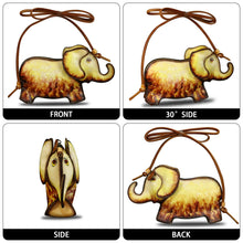 Load image into Gallery viewer, Genuine Leather Small Bag for Women Cell Phone Bag Pouch Handmade Cute Elephant Shape Fashion Shoulder Crossbody Bag