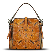 Load image into Gallery viewer, Genuine Leather Purses and Handbags for Women Retro Embossed Crossbody Shoulder Bag Satchel Pouch