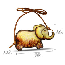 Load image into Gallery viewer, Genuine Leather Small Bag for Women Cell Phone Bag Pouch Handmade Cute Elephant Shape Fashion Shoulder Crossbody Bag