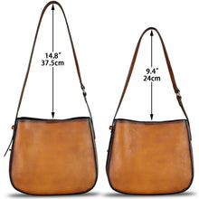 Load image into Gallery viewer, Genuine Leather Satchel Shoulder Bag for Women Vintage Handmade Handbag Retro Designer Hobo Bag Crossbody Pursee