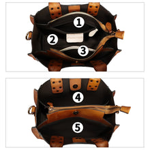 Load image into Gallery viewer, Genuine Leather Satchel for Women Embossed Handbag Top Handle Bags Handmade Purse Crossbody Tote Shoulder Bag