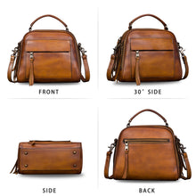 Load image into Gallery viewer, Genuine Leather Purses and Handbags for Women Shoulder Bag Vintage Handmade Real Leather Crossbody Satchel Purse with Strap