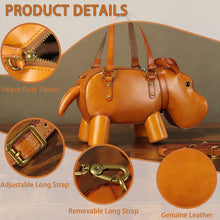 Load image into Gallery viewer, Genuine Leather Purses and Handbags for Women Hippo Shape Shoulder Bag Crossbody