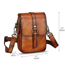 Load image into Gallery viewer, Genuine Leather Phone Purse for Women Vintage Leather Cell Phone Pouch Mini Small Shoulder Bag Crossbody Bag with Strap