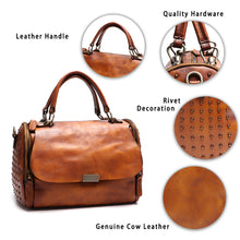 Load image into Gallery viewer, Genuine Leather Purses and Handbags for Women Vintage Handmade Leather Top Handle Shoulder Bag Crossbody Satchel Purse