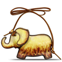 Load image into Gallery viewer, Genuine Leather Small Bag for Women Cell Phone Bag Pouch Handmade Cute Elephant Shape Fashion Shoulder Crossbody Bag