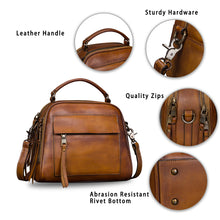 Load image into Gallery viewer, Genuine Leather Purses and Handbags for Women Shoulder Bag Vintage Handmade Real Leather Crossbody Satchel Purse with Strap