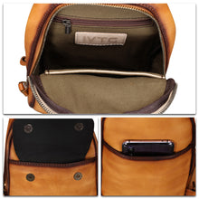 Load image into Gallery viewer, Genuine Leather Sling Bag - Vintage Sling Backpack for Men & Women - Fashion Shoulder & Crossbody Bag