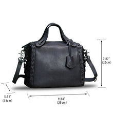 Load image into Gallery viewer, Genuine Leather Satchel for Women Handmade Vintage Crossbody Bag Shoulder Purses for Ladies