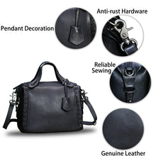 Load image into Gallery viewer, Genuine Leather Satchel for Women Handmade Vintage Crossbody Bag Shoulder Purses for Ladies