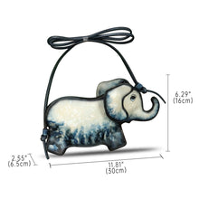 Load image into Gallery viewer, Genuine Leather Small Bag for Women Cell Phone Bag Pouch Handmade Cute Elephant Shape Fashion Shoulder Crossbody Bag