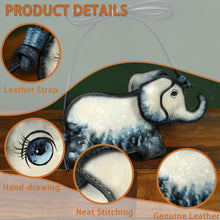 Load image into Gallery viewer, Genuine Leather Small Bag for Women Cell Phone Bag Pouch Handmade Cute Elephant Shape Fashion Shoulder Crossbody Bag