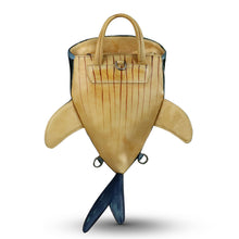 Load image into Gallery viewer, Genuine Leather Sling Bag for Women and Men Backpack Purse Handmade Cute Whale Shark Shape Shoulder Crossbody Backpack